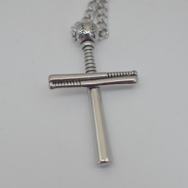 baseball bat cross stainless steel necklace.jpg